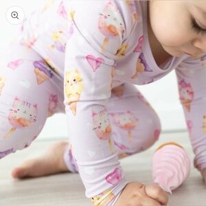 Lama Littles Purrfect Scoops Long Sleeve Pants PJ Set 3T PLAY for Stain